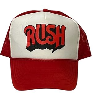 RUSH Tour - Red and White Adjustable Trucker Hat by Nissin